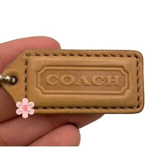 1.5" y2k COACH Vintage Fob Bag Charm Hang tag Hangtag
